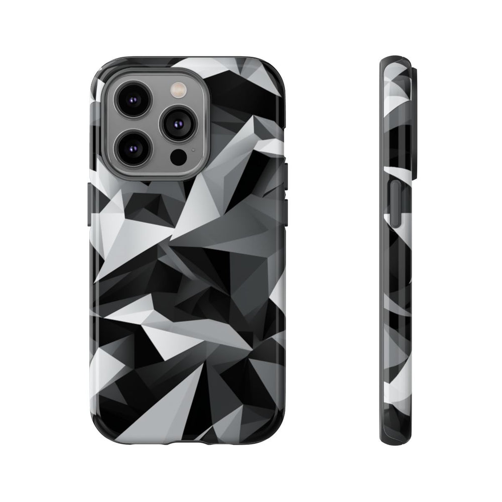 Zwart-Grijs Geometrisch Abstract Patroon