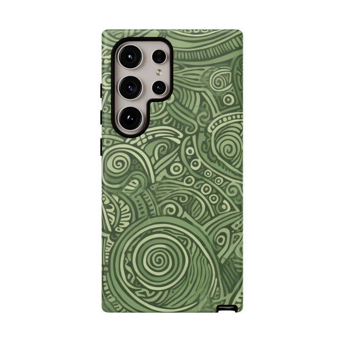Abstract Groen Tribal Doodle Patroon