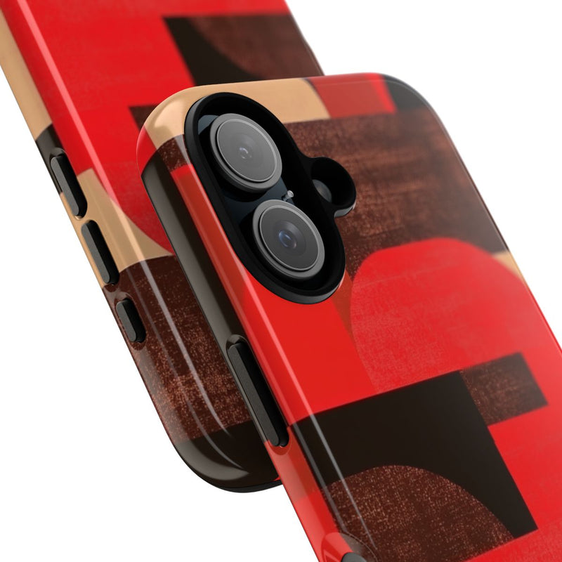 Rood-Bruin Geometrisch Abstract