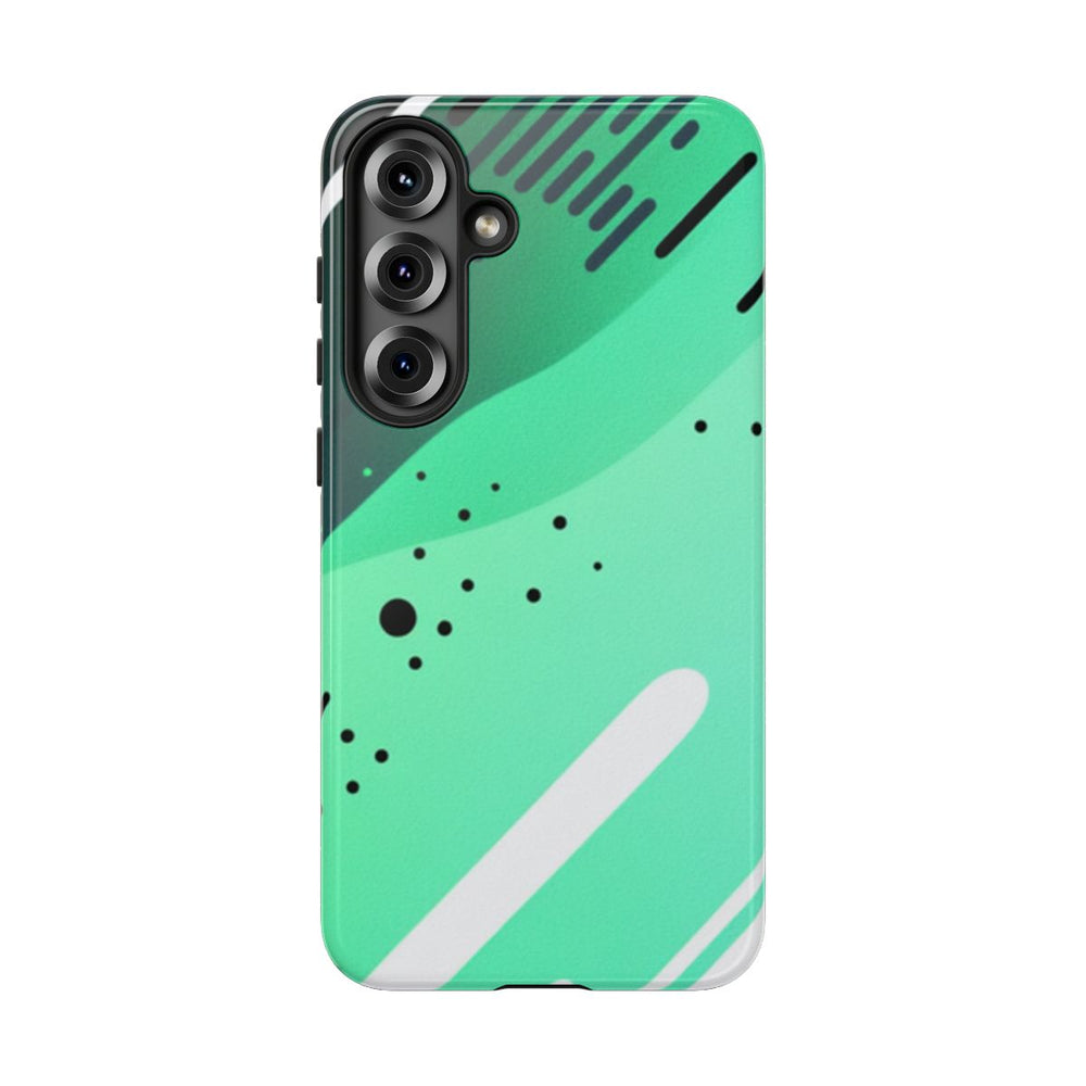 Geometrisch Groen-Zwart Abstract Patroon