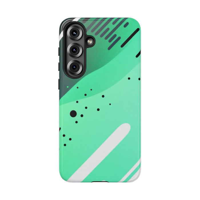 Geometrisch Groen-Zwart Abstract Patroon