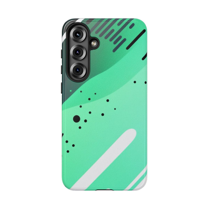 Geometrisch Groen-Zwart Abstract Patroon