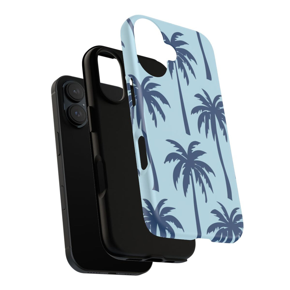 Blauw Palmbomenpatroon