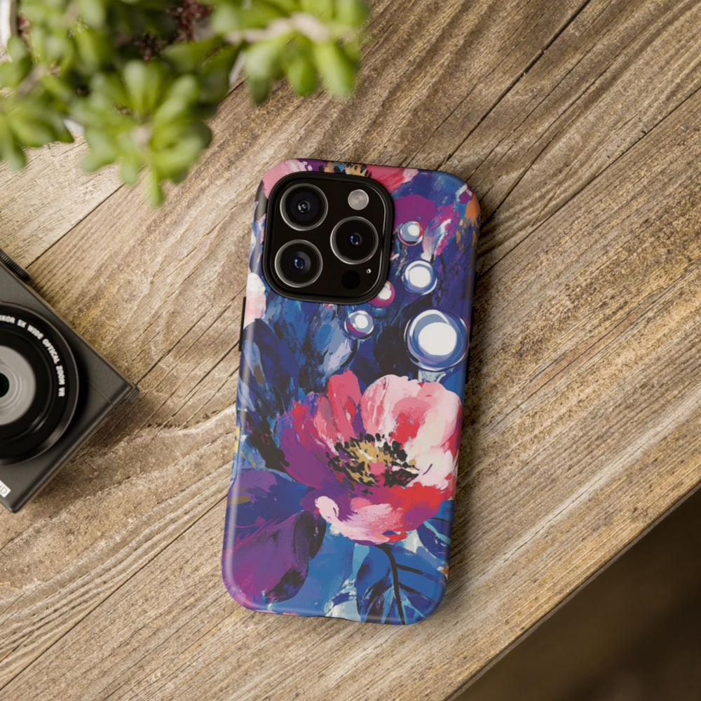 Abstracte Bloemenimpressie met Parelaccenten
