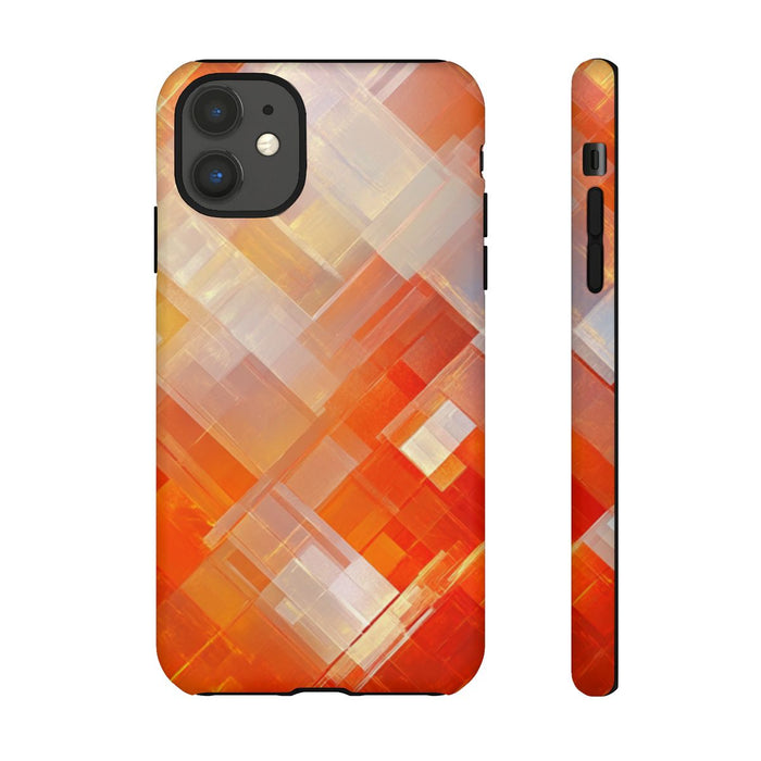 Abstract Oranje Geometrisch Patroon