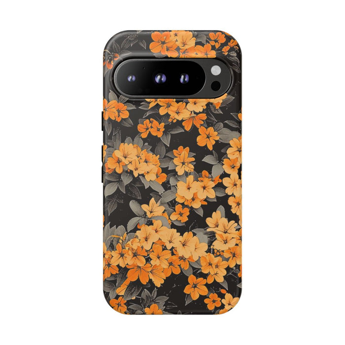Levendig Oranje Bloemenpatroon