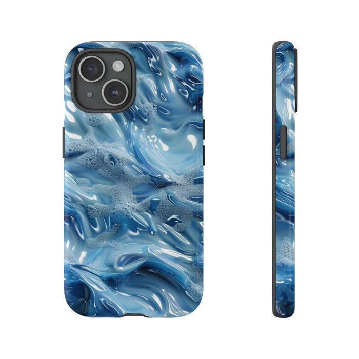 Blauw Abstract Golvend Patroon