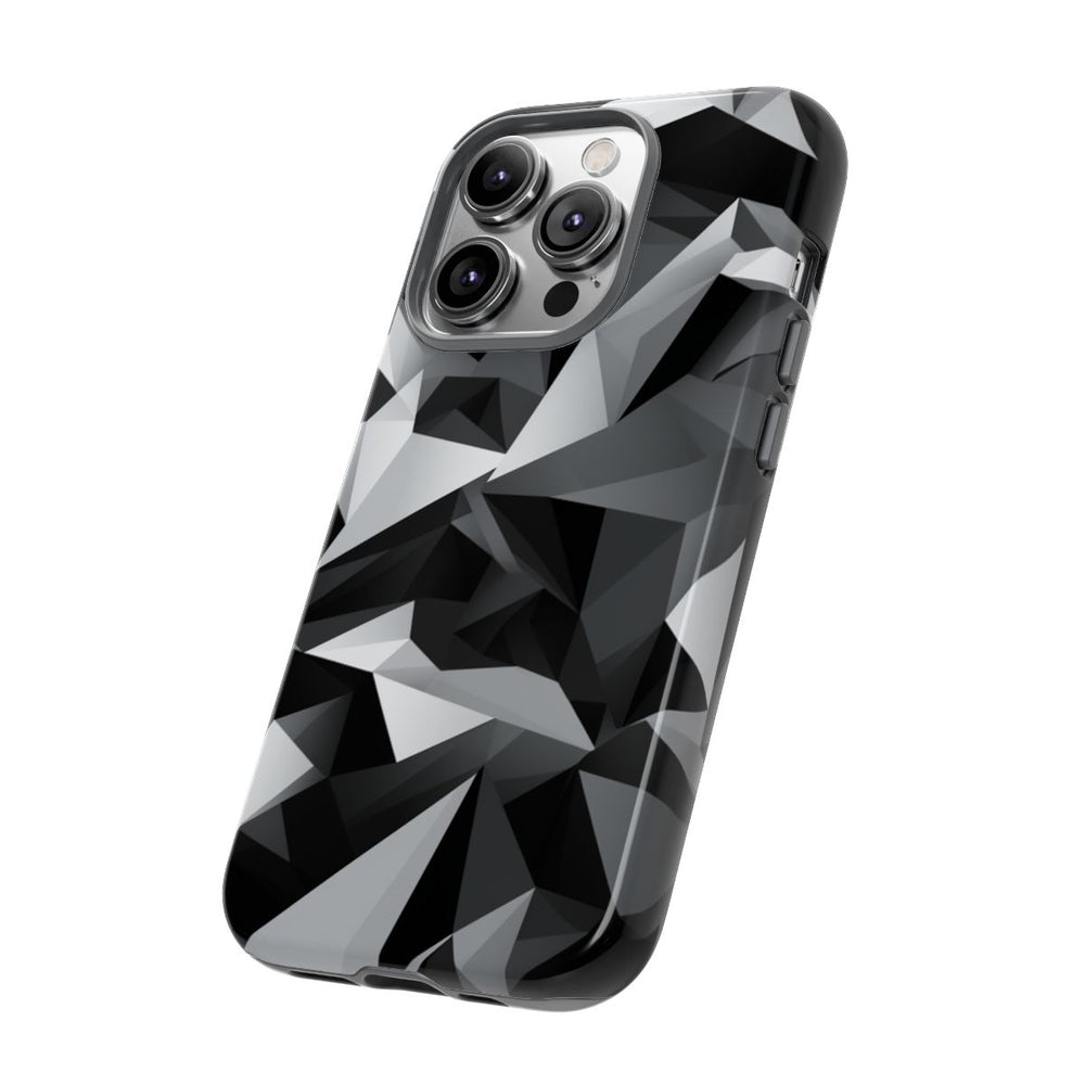 Zwart-Grijs Geometrisch Abstract Patroon