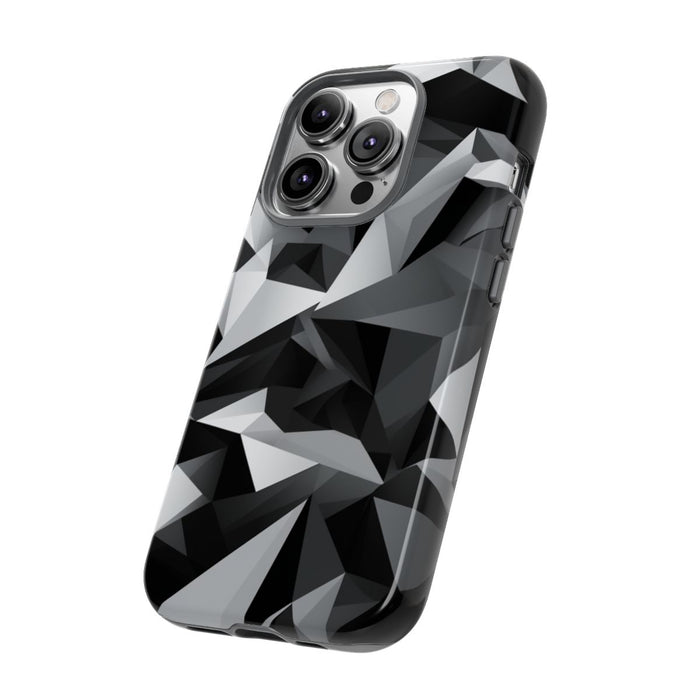 Zwart-Grijs Geometrisch Abstract Patroon