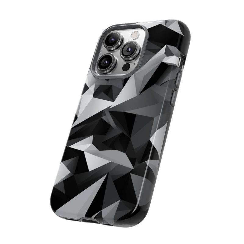 Zwart-Grijs Geometrisch Abstract Patroon