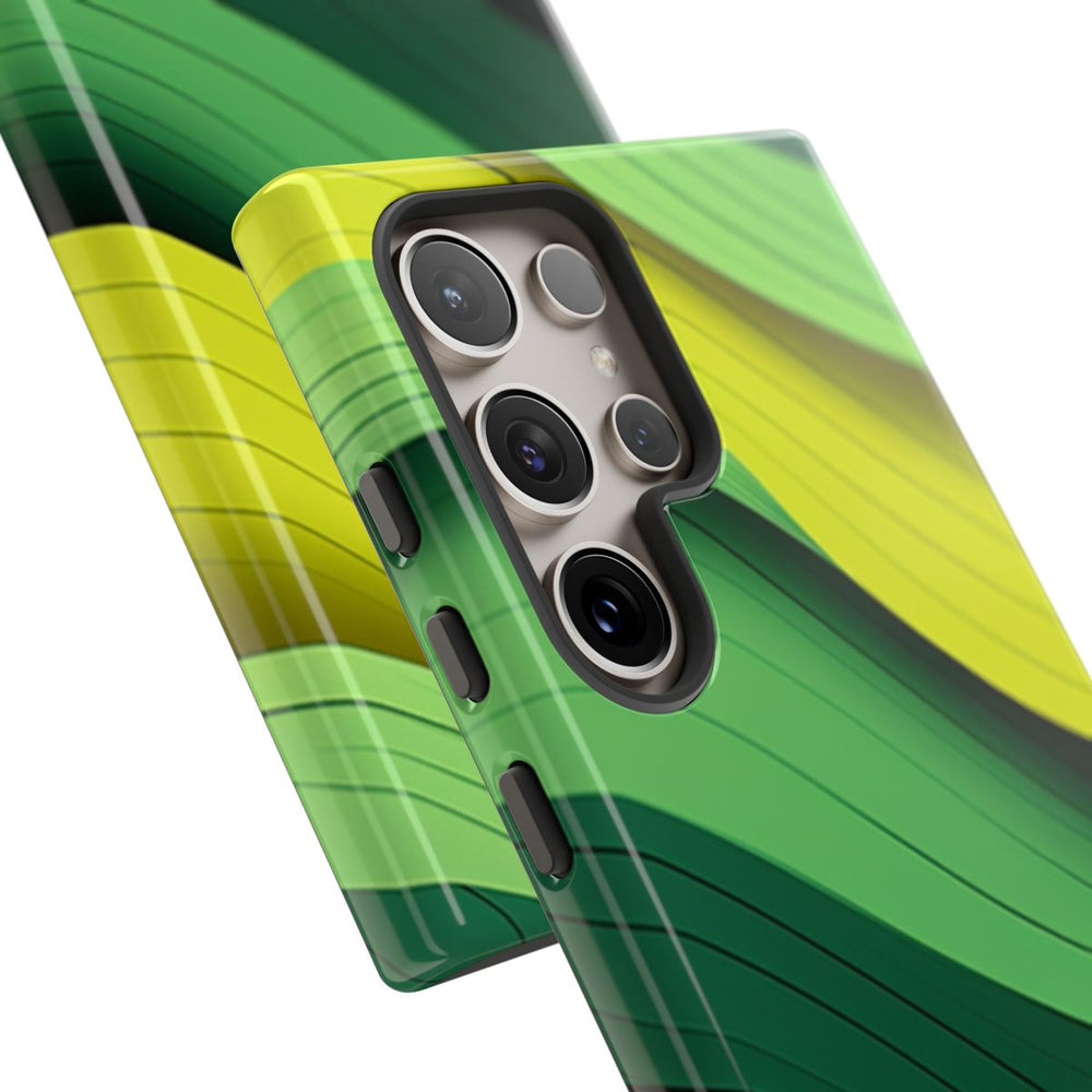 Groen-Geel Golvenpatroon