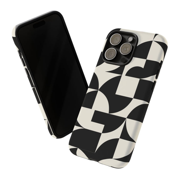 Zwart-Wit Geometrisch Abstract Patroon