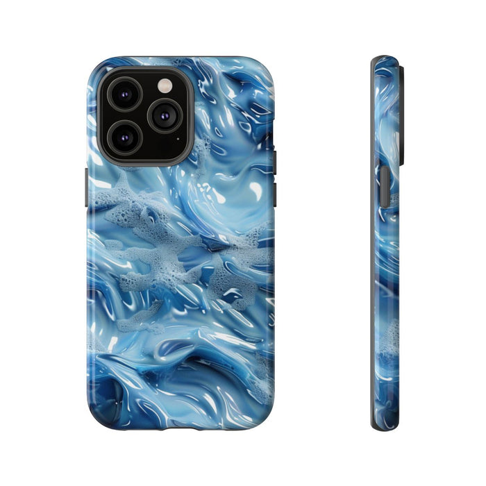 Blauw Abstract Golvend Patroon