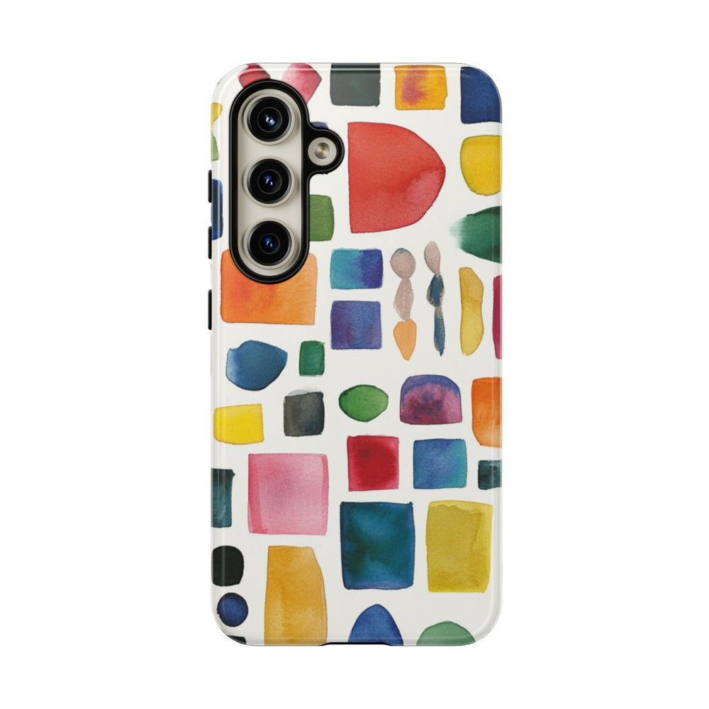 Kleurrijk Waterverf Geometrisch Patroon