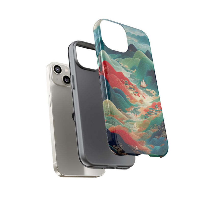 Kleurrijk Berglandschap met Illustratie