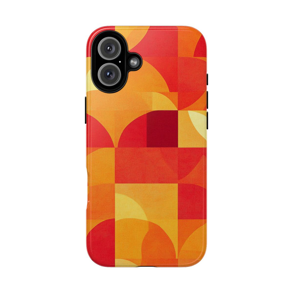 Geometrisch Rood- en Oranje-Patroon