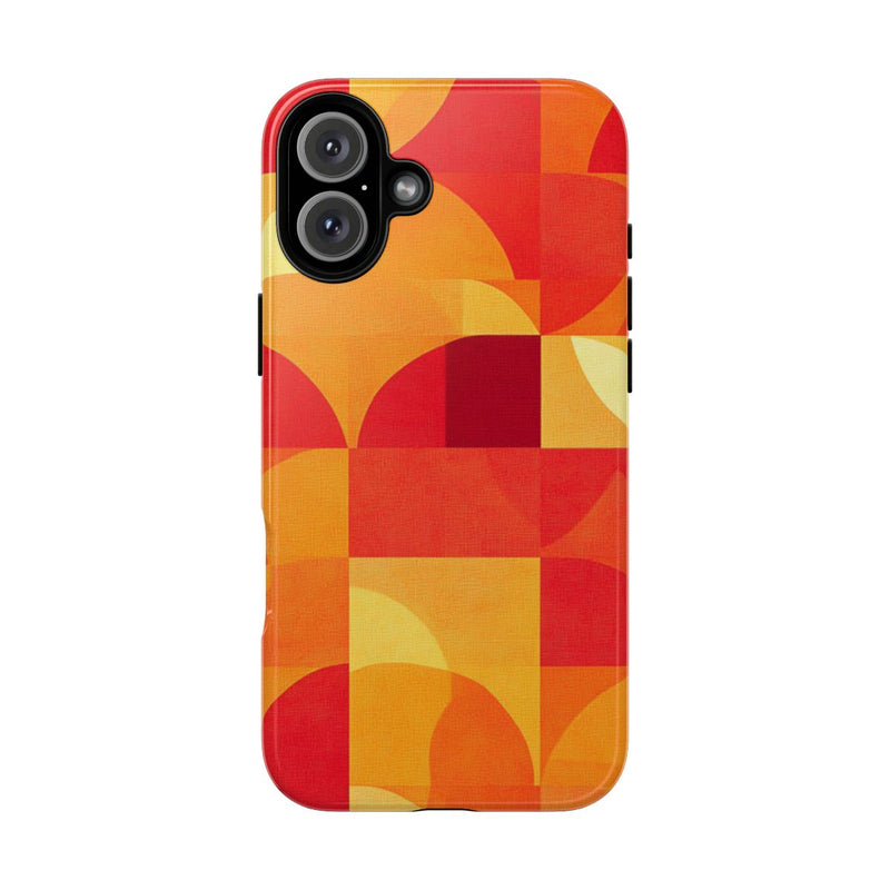 Geometrisch Rood- en Oranje-Patroon