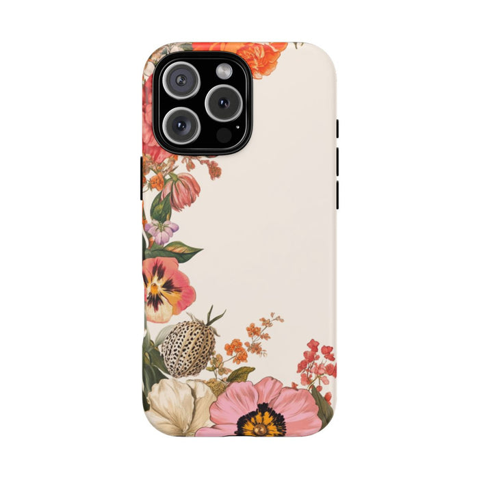 Vintage Botanische Bloemenrand