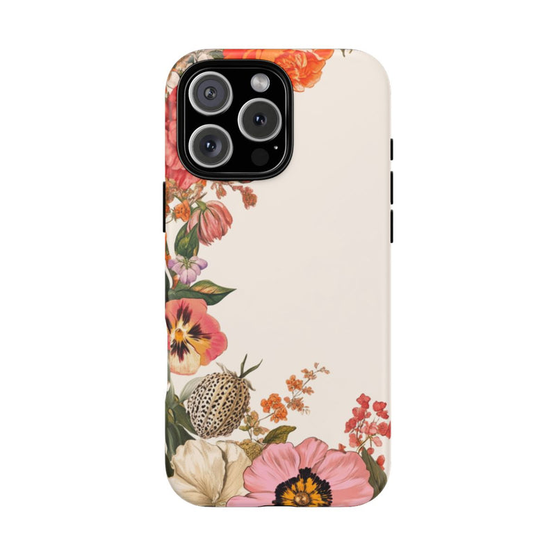Vintage Botanische Bloemenrand