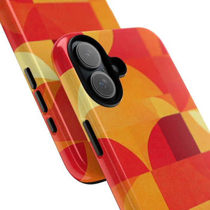 Geometrisch Rood- en Oranje-Patroon