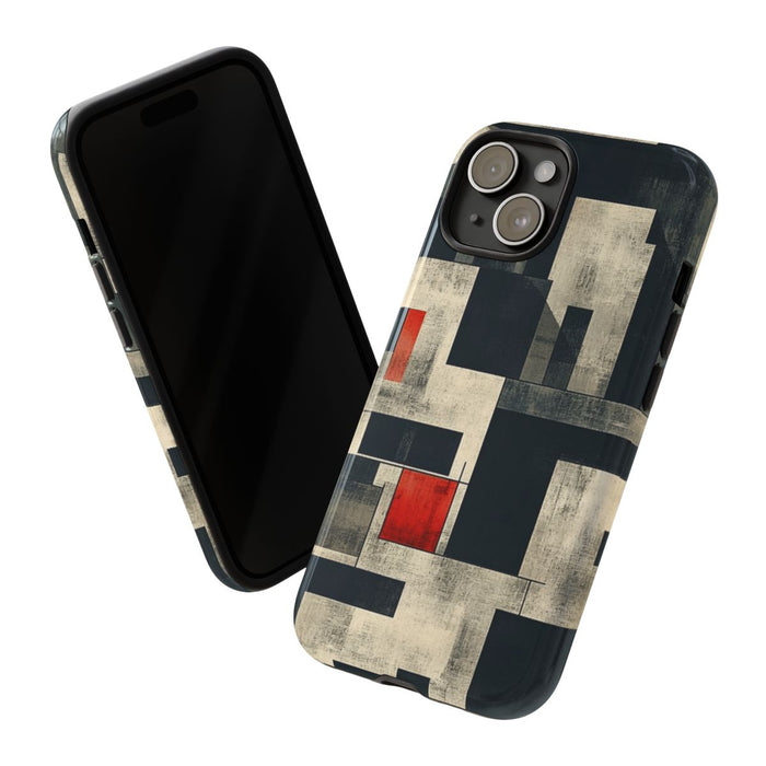 Abstract Geometrisch Patroon met Rode Accenten