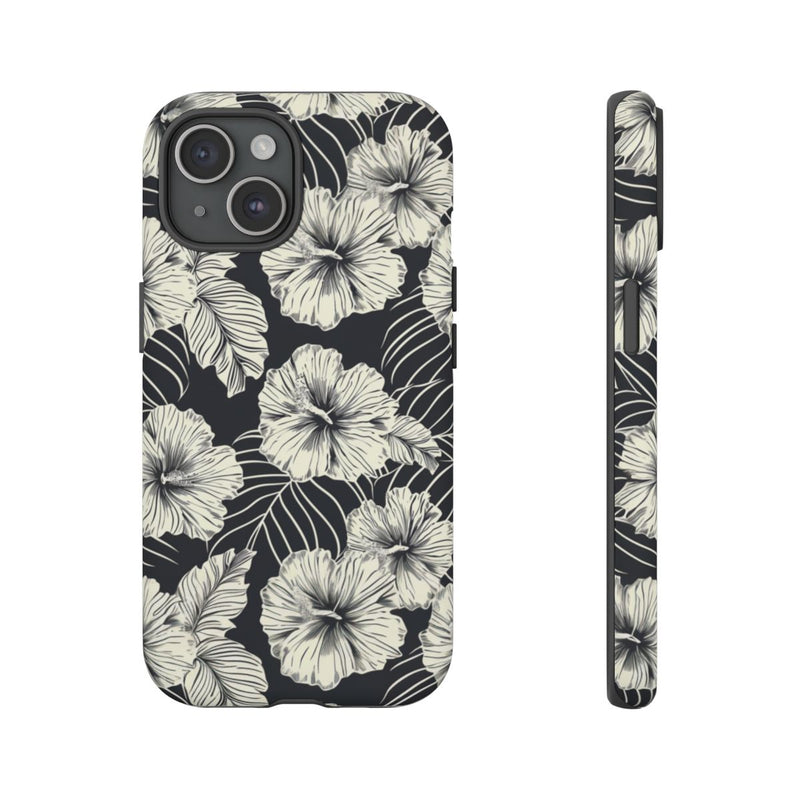Monochroom Bloemenpatroon