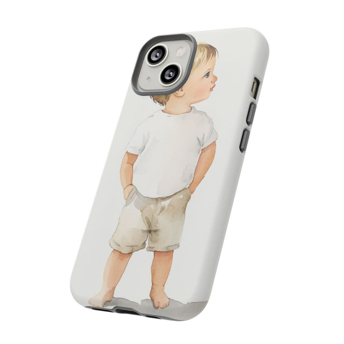Minimalistische Waterverf Illustratie van Babyjongen