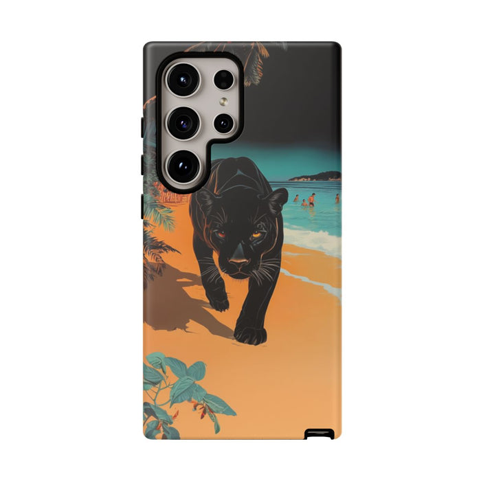 Zwarte Panter op Tropisch Strand