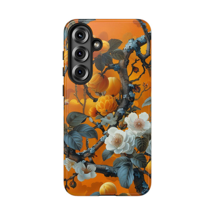 Vintage Botanisch Oranje Bloemenpatroon