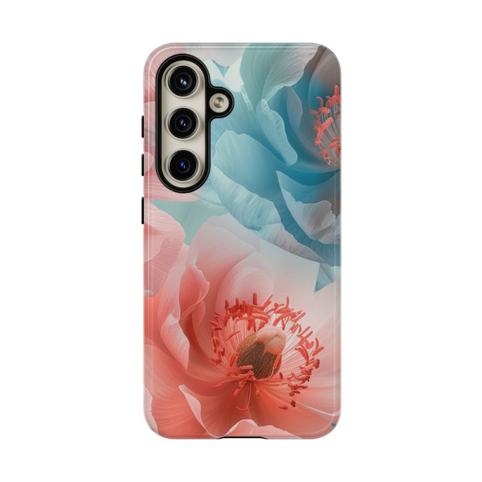 Zachtroze en Blauwe Bloemenpracht