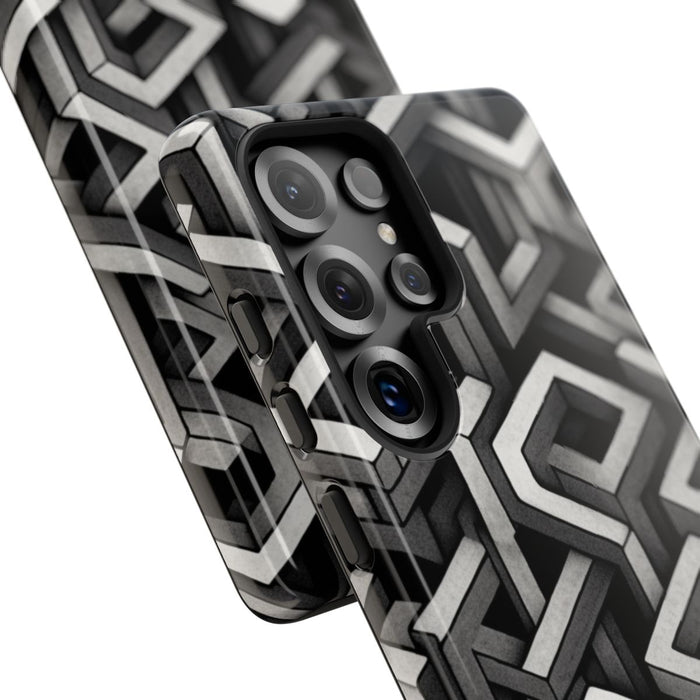 Monochrome Geometrisch Optisch Illusiepatroon
