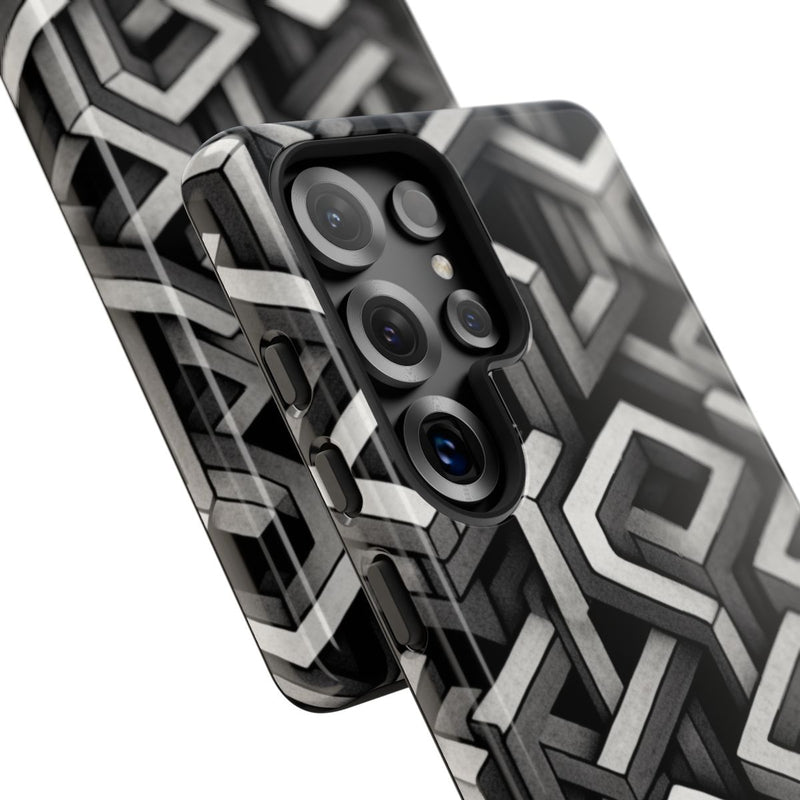 Monochrome Geometrisch Optisch Illusiepatroon