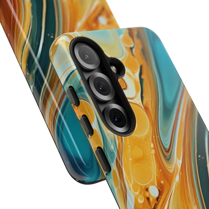 Turquoise en Honing Swirl Epoxy Patroon