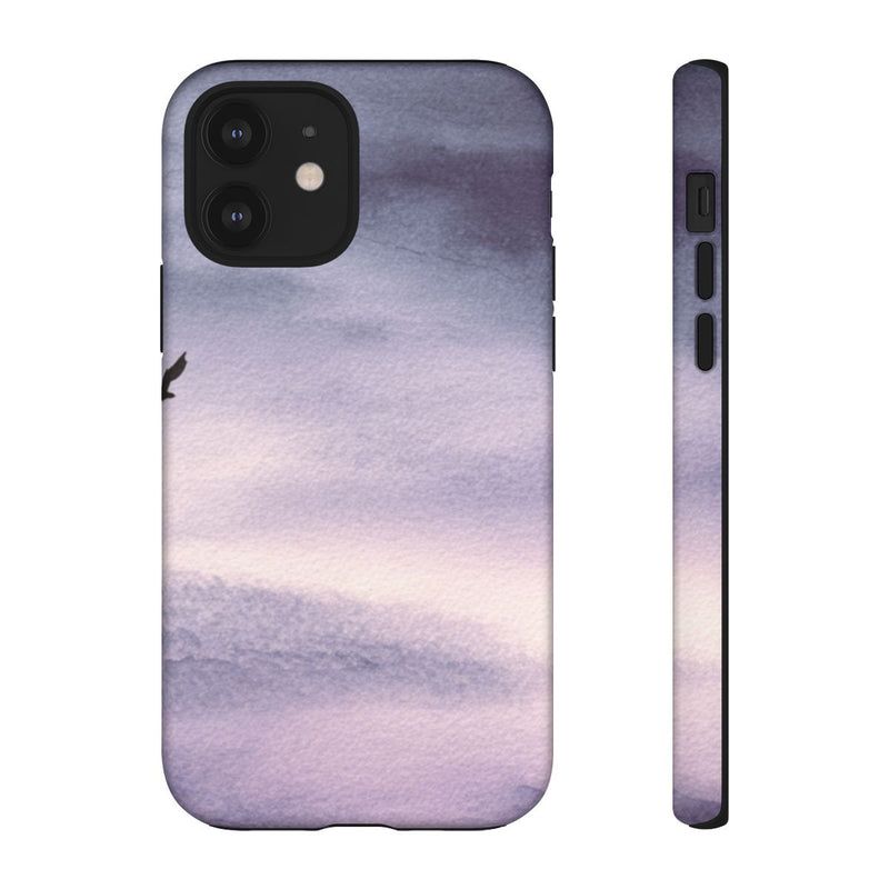 Eenzame Vogel in Paarse Lucht