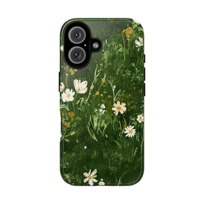 Groene Weide met Witte Bloemen