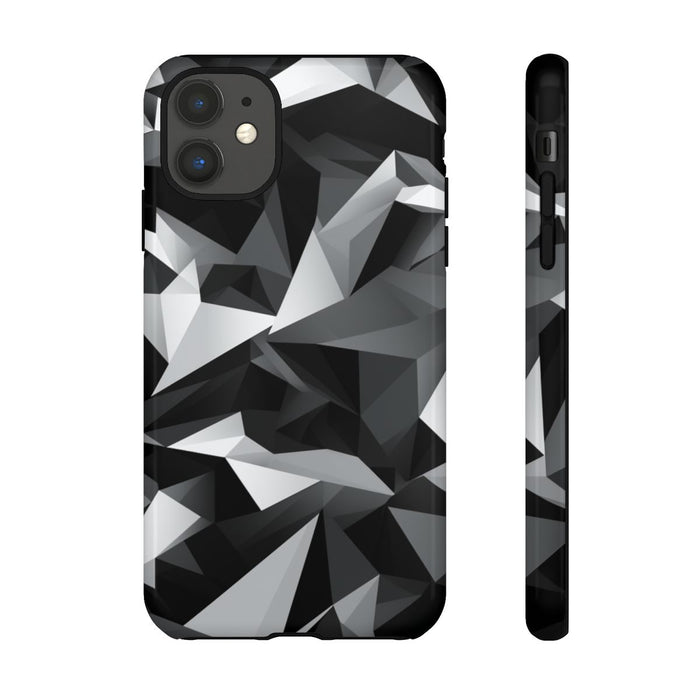 Zwart-Grijs Geometrisch Abstract Patroon