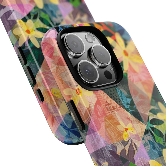 Abstract Bloemmotief met Geometrisch Patroon