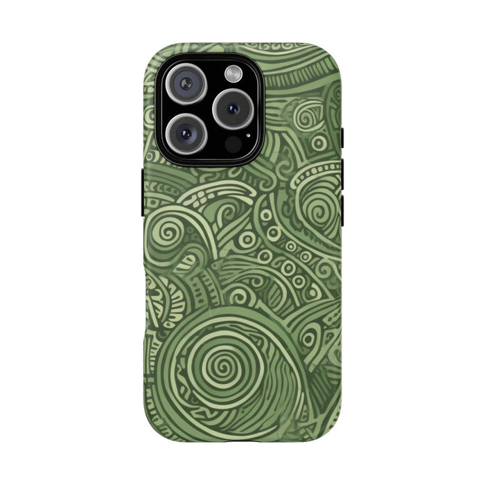 Abstract Groen Tribal Doodle Patroon
