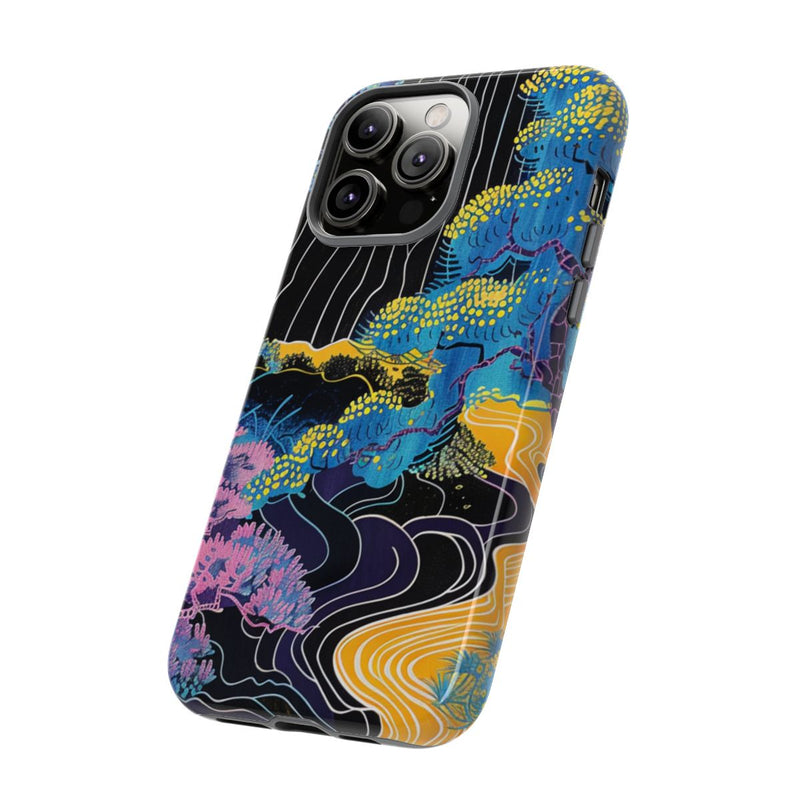 Kleurrijke Abstracte Bomen en Rivier