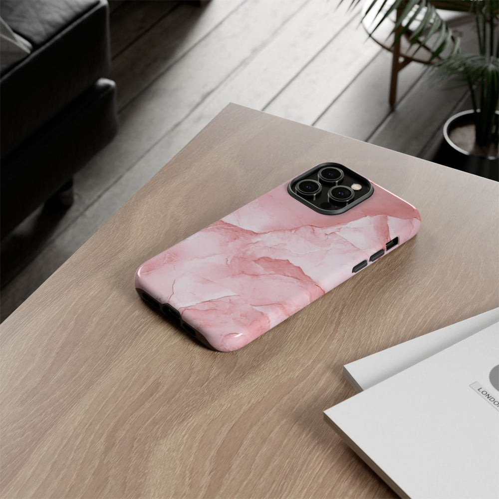 Roze Marmerstructuur met Glanzende Afwerking