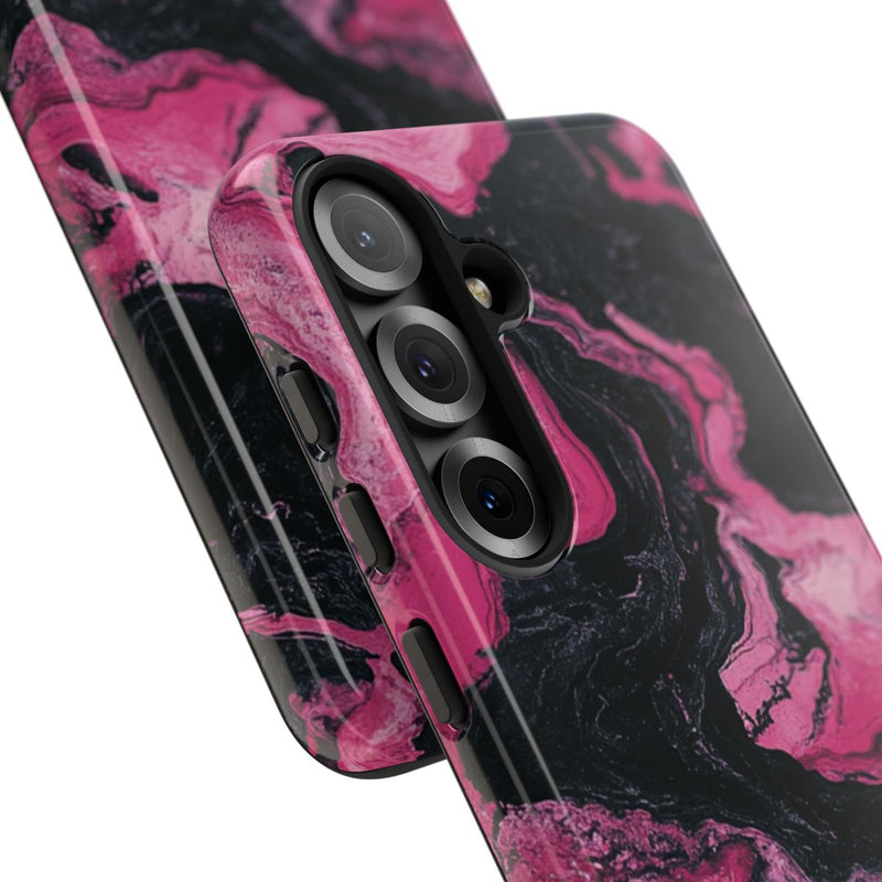 Roze en Zwarte Marmer Abstracte Textuur