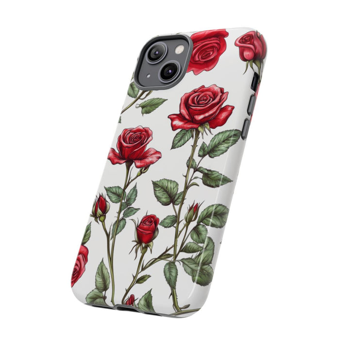 Rode Rozen Botanisch Patroon