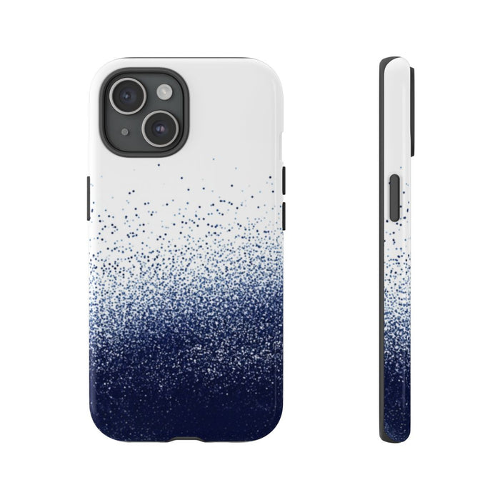 Donkerblauw Pointillisme Abstracte Textuur