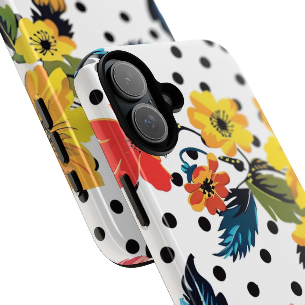 Kleurrijk Bloemenpatroon met Polkadots