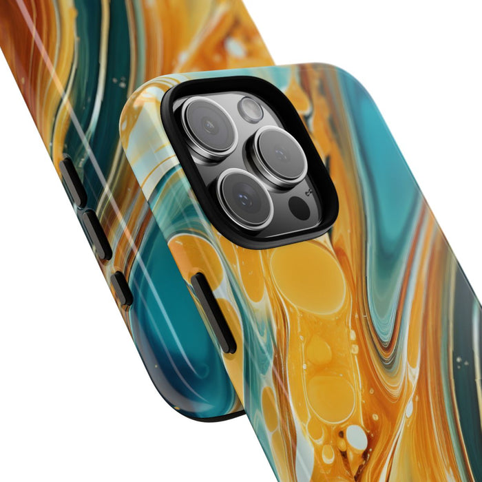 Turquoise en Honing Swirl Epoxy Patroon