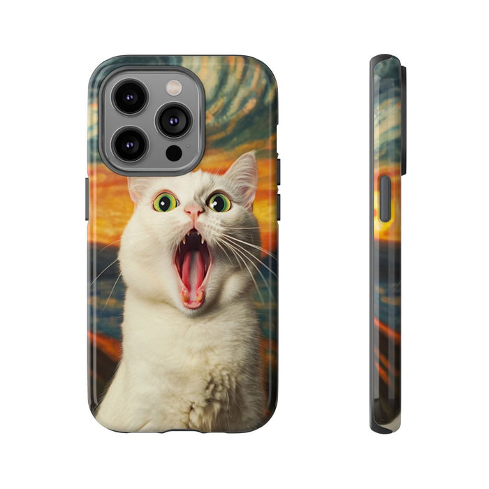 Verbaasde Witte Kat met Groene Ogen