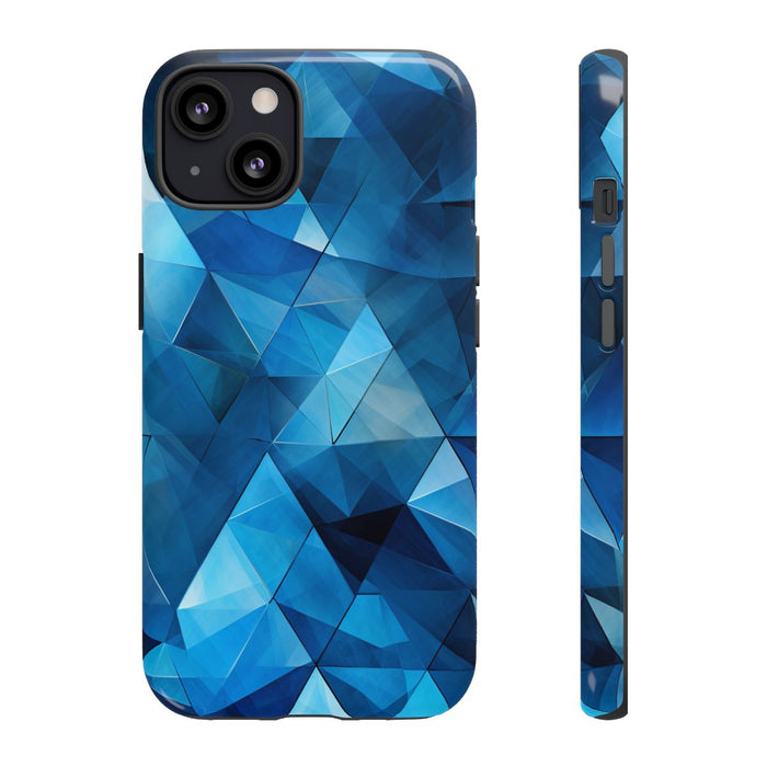 Blauw Geometrisch Driehoekenpatroon