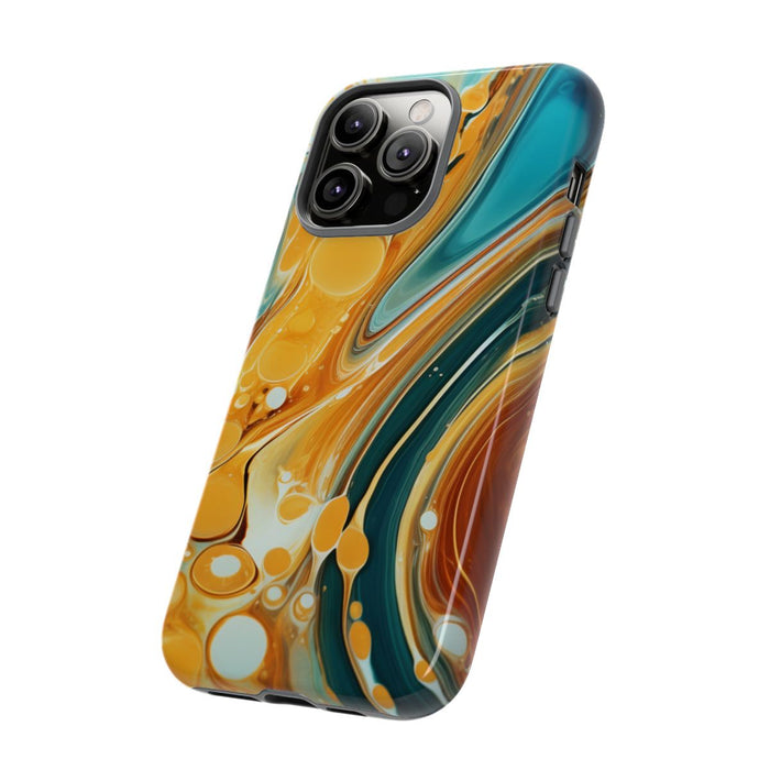 Turquoise en Honing Swirl Epoxy Patroon