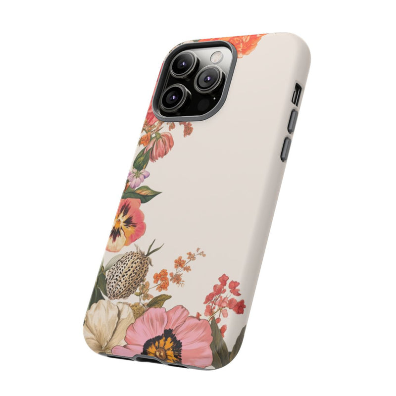 Vintage Botanische Bloemenrand