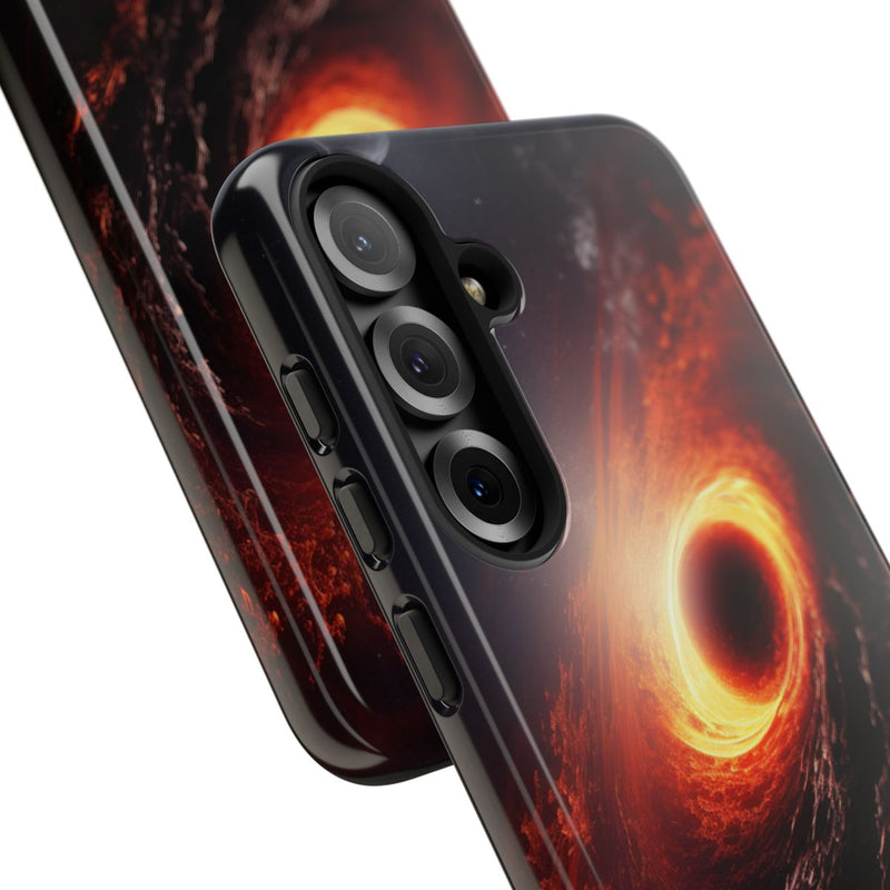 Vurige Zwarte Gat in de Ruimte